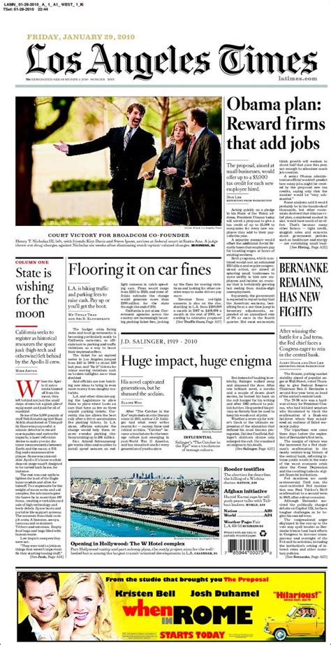 los angeles times newspaper.